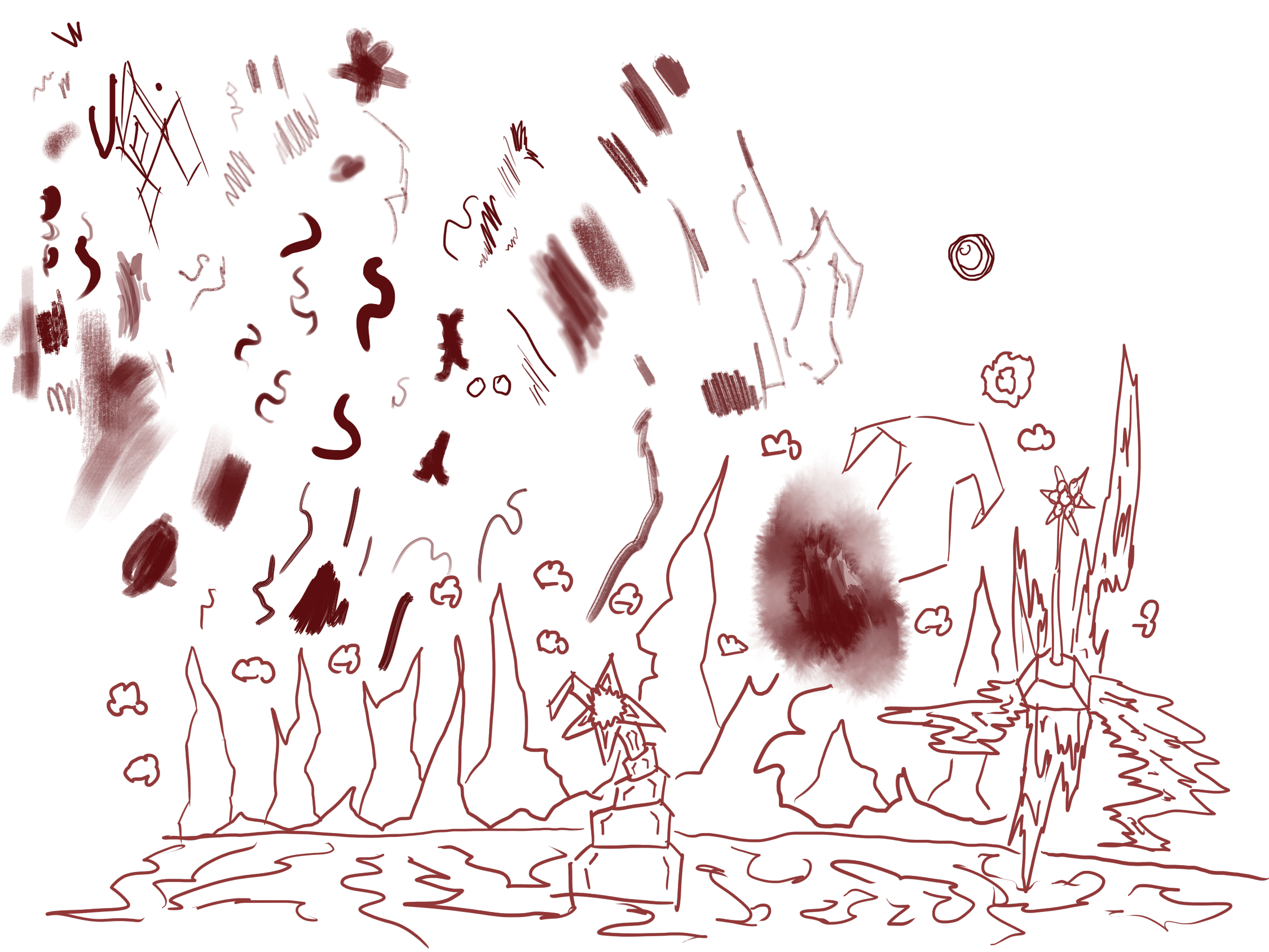 Brushes Mountain - ArtCtrl (White)