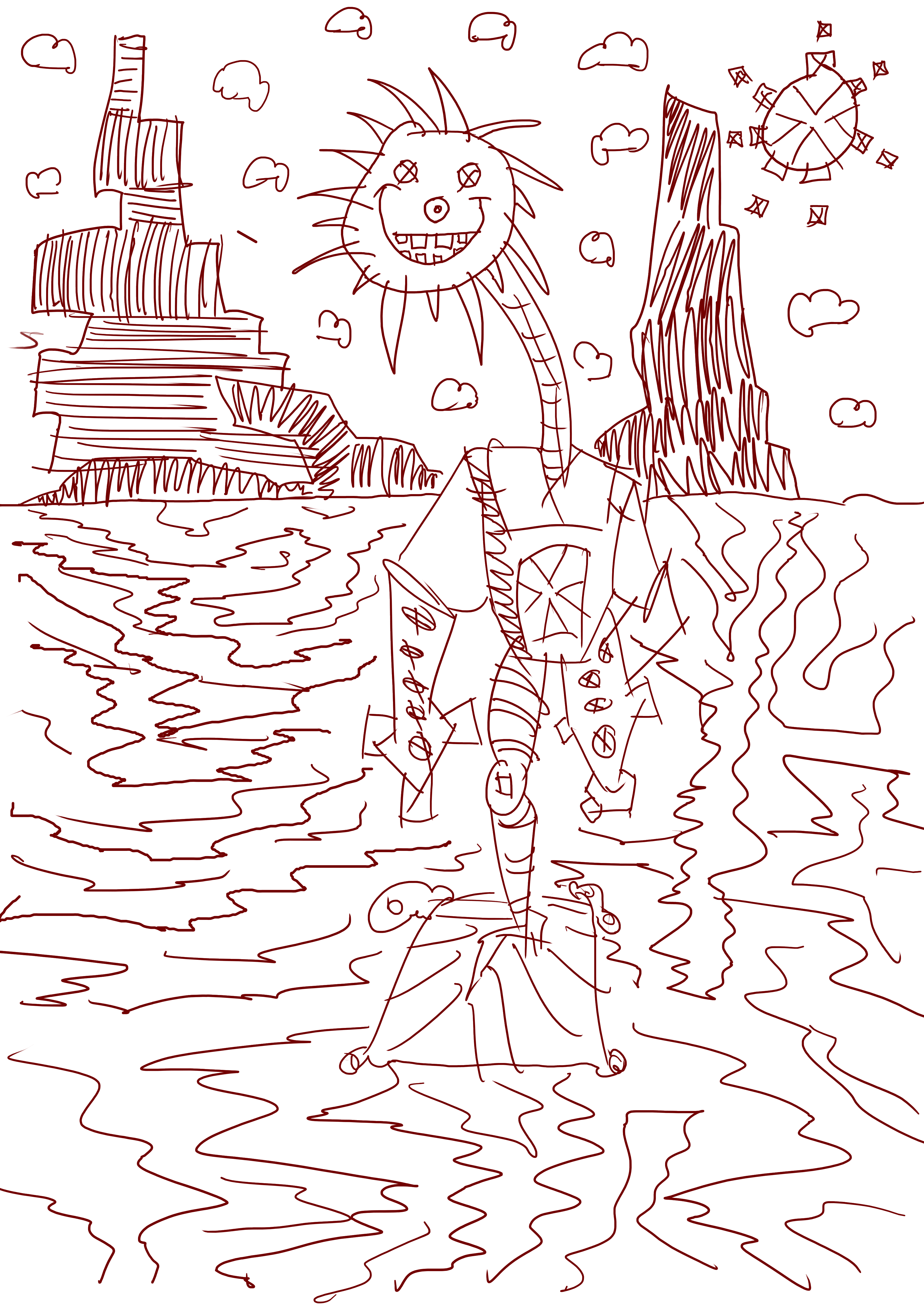 Longneck Landscape - iPhone Case